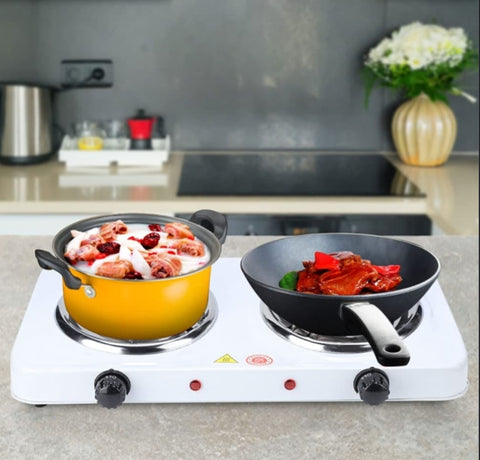 Dual Electric Stove – Double Burner Portable Hot Plate (2000W)