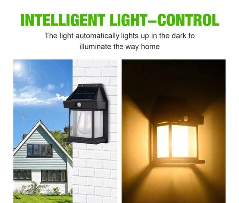 Solar Tungsten Night Lamp Intelligent Motion Sensor Wall Lamp