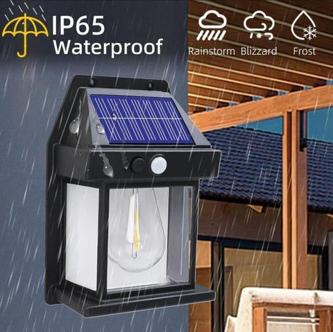 Solar Tungsten Night Lamp Intelligent Motion Sensor Wall Lamp