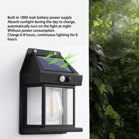 Solar Tungsten Night Lamp Intelligent Motion Sensor Wall Lamp