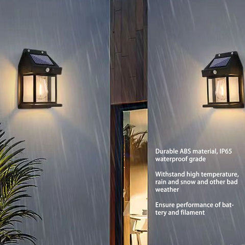 Solar Tungsten Night Lamp Intelligent Motion Sensor Wall Lamp